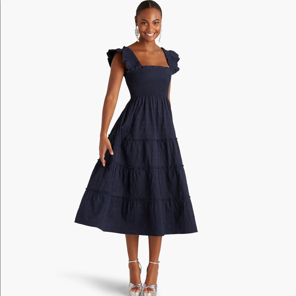 Ellie nap dress navy poplin small